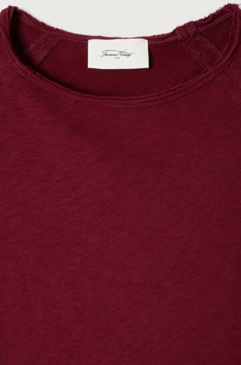 T-SHIRT SON31G CERISE ~ AMERICAN VINTAGE